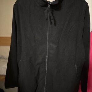 Woman Within Charcoal Zip-Up Jacket